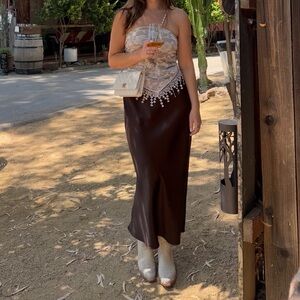 Scarf top with lace